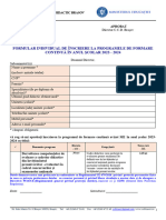 Formular de Inscriere Cursuri CCD Brasov Dezvoltarea Competenţelor de Evaluare