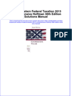 PDF South Western Federal Taxation 2013 Comprehensive Hoffman 36Th Edition Solutions Manual Online Ebook Full Chapter