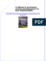 PDF Solutions Manual To Accompany System Dynamics and Response 1St Edition 9780534549305 Online Ebook Full Chapter