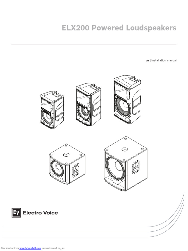 Elx 20010 Pus | PDF | Loudspeaker | Ac Power Plugs And Sockets