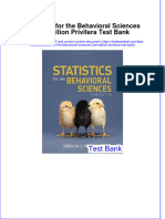 Download pdf Statistics For The Behavioral Sciences 3Rd Edition Privitera Test Bank online ebook full chapter 