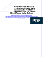Ebook High K Gate Dielectric Materials Applications With Advanced Metal Oxide Semiconductor Field Effect Transistors Mosfets 1St Edition Niladri Pratap Maity Editor 2 Online PDF All Chapter