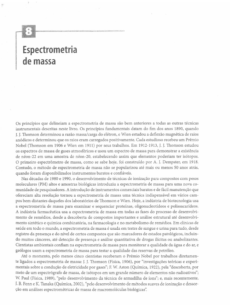 Espectrometria de Massas - Capítulo | PDF