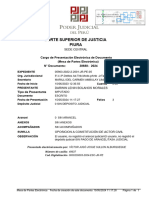 Piura Corte Superior de Justicia: Cargo de Presentación Electrónica de Documento (Mesa de Partes Electrónica) 38688