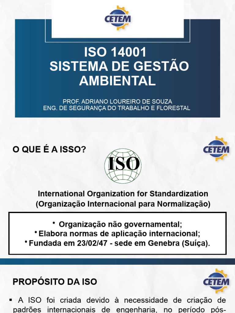 Sistema de Gestão Ambiental ISO 14001 | PDF | Gestão de recursos ambientais