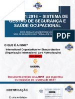 AULA 22 - ISO 450012018  SISTEMA DE GESTÃO DE SEGURANÇA E SAÚDE OCUPACIONAL