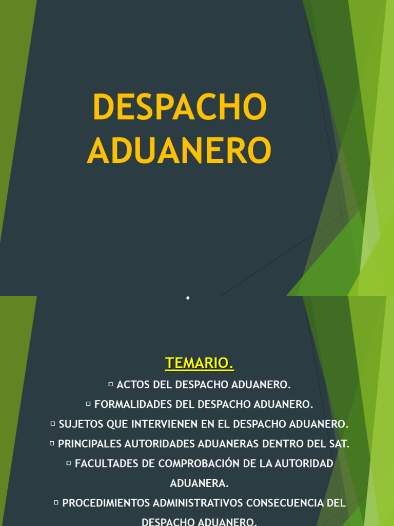 Despacho Aduanal Pdf Aduana