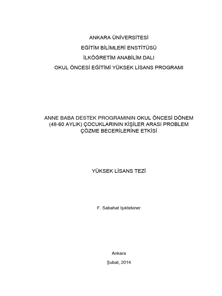 Tez 2anne baba destek programinin okul nces d nem 48 60 aylik