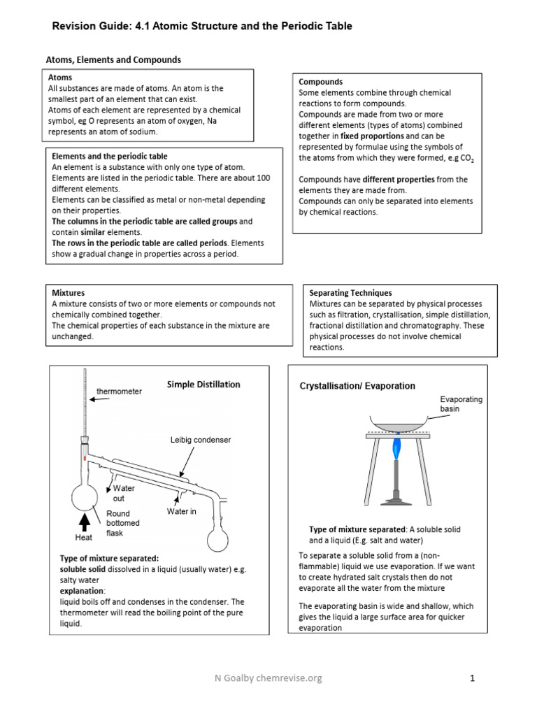 4.1 Atomic Structure and Periodic Table | PDF | Atomic Nucleus | Atoms