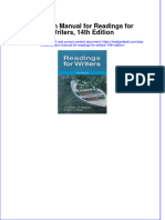 PDF Solution Manual For Readings For Writers 14Th Edition Online Ebook Full Chapter