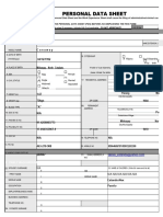 Personal Data Sheet Cs Form No 212 Revised 2018