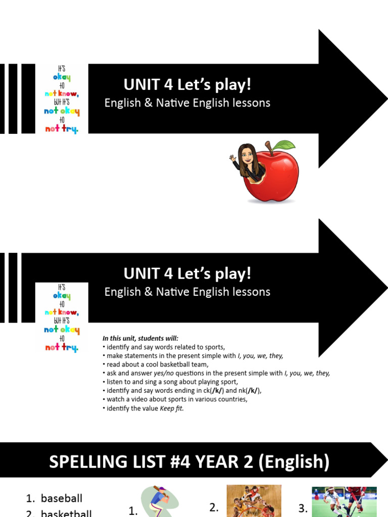 Sports Vocabulary and Activities Unit 4 | PDF | Sports & Recreation