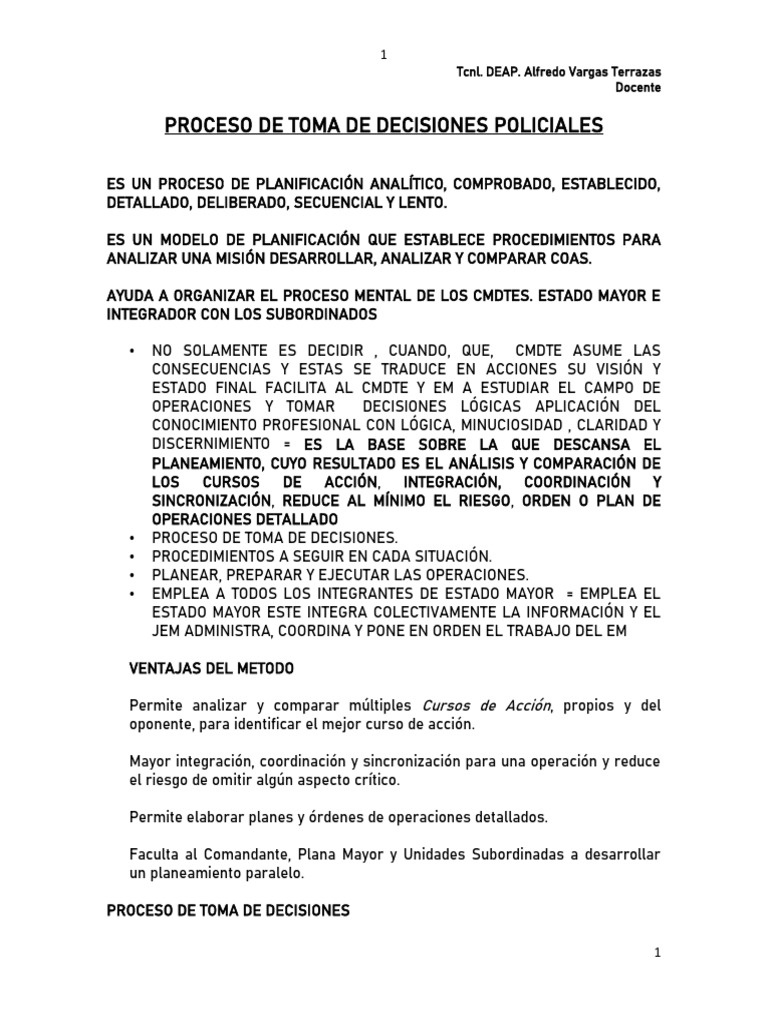 Proceso de Toma de Decisiones | Descargar gratis PDF | Toma de ...
