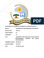 Reactions of The Citric Acid Cycle Succinate Dehydrogenase, Fumarase and Malate Dehydrogenase