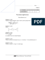 Klasowki Wyrazenia Algebraiczne 1 A ZR