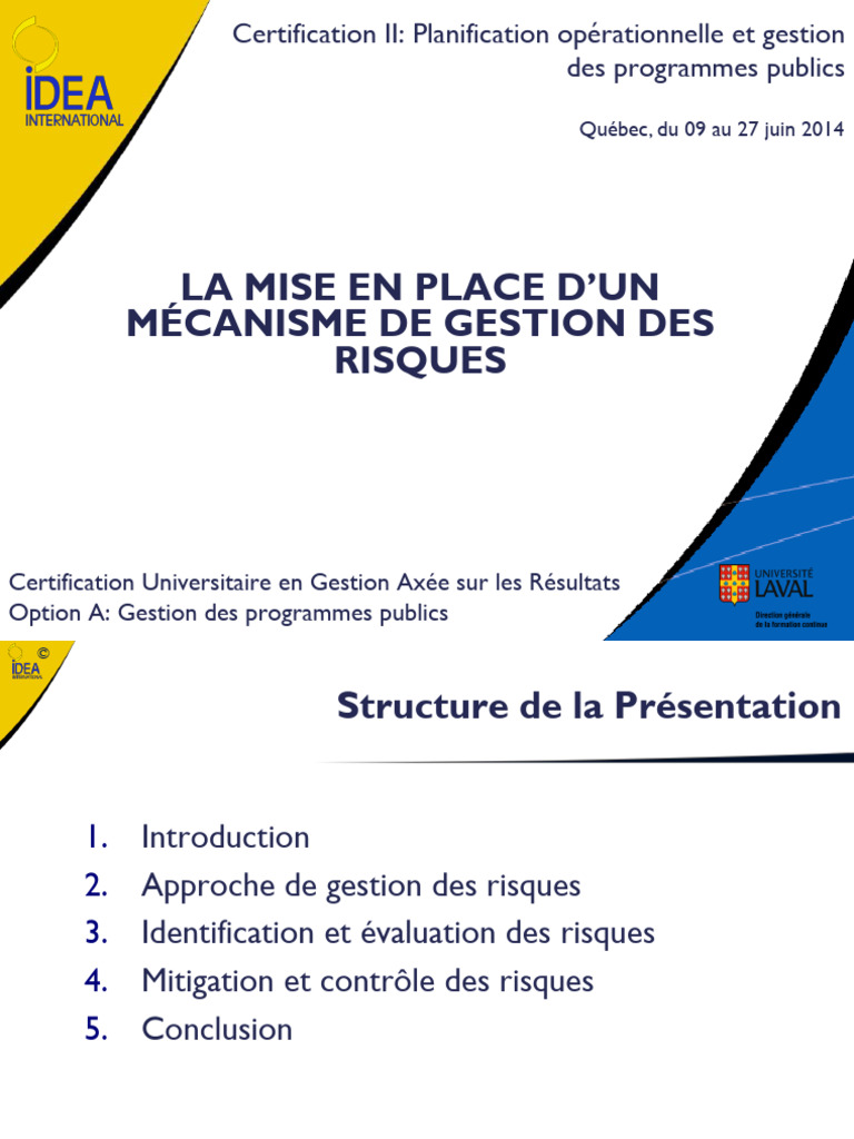5 Gestion Des Risques | PDF | Risque | Gestion des risques
