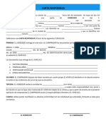 Formato Carta Responsiva para Compraventa Vehiculo.