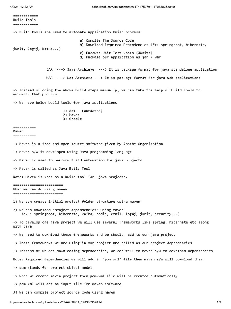 Maven Build Tool Guide | PDF | Software Repository | Software Engineering
