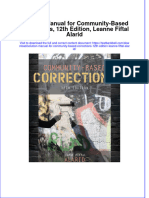 Download pdf Solution Manual For Community Based Corrections 12Th Edition Leanne Fiftal Alarid online ebook full chapter 