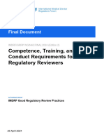 IMDRF GRRP WG N40 (Edition 2) Competence, Training, and Conduct Requirements For Regulatory Reviewers