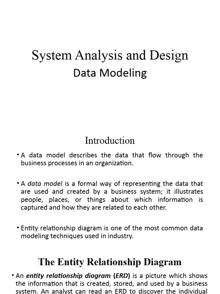 System Analysis and Design - Lect6 | PDF | Data Model | Computing