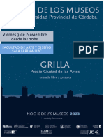Grilla Noche de Los Museos 2023