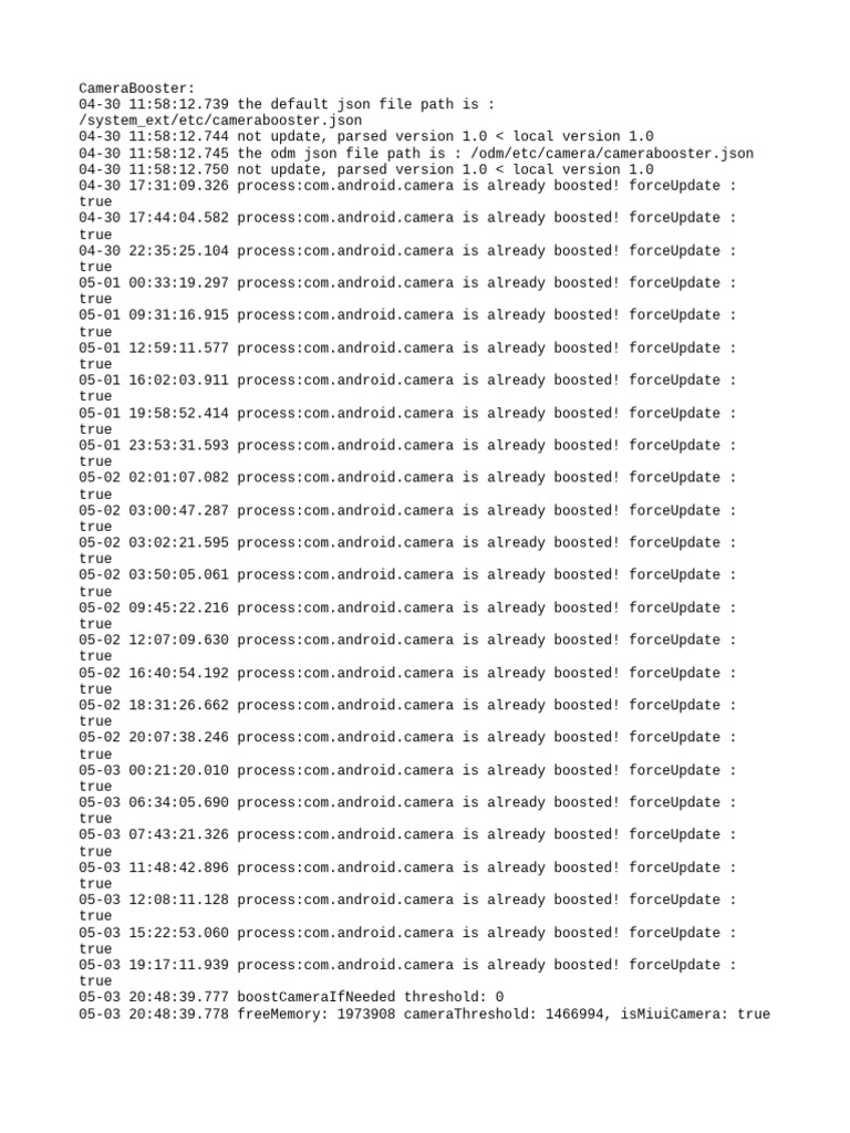 Camera Boosting Process Logs | PDF | Computing | Software