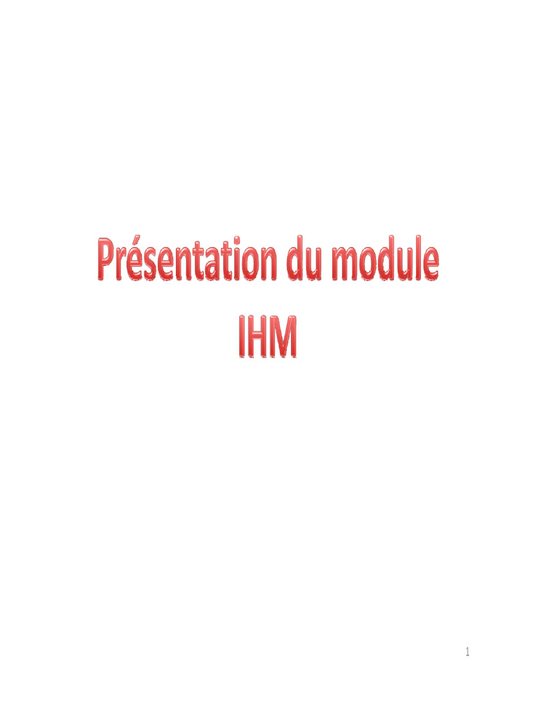 Introduction aux Interfaces Homme-Machine | PDF | Réalité virtuelle ...