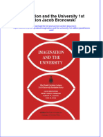 Imagination and The University 1St Edition Jacob Bronowski Online Ebook Texxtbook Full Chapter PDF