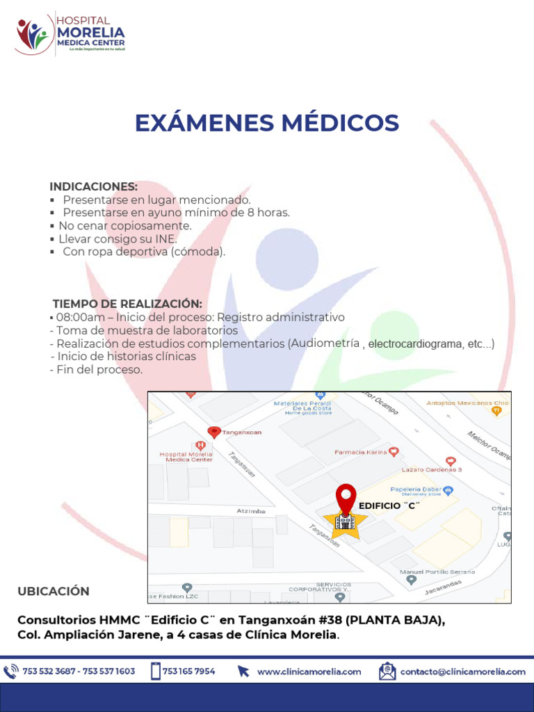Indicaciones Examenes Médicos HMMC | PDF