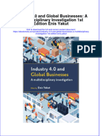 Ebook Industry 4 0 and Global Businesses A Multidisciplinary Investigation 1St Edition Enis Yakut Online PDF All Chapter