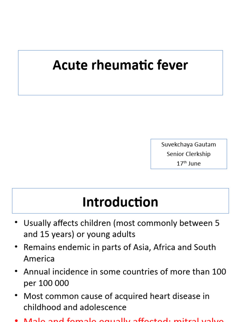 Understanding Acute Rheumatic Fever | PDF | Causes Of Death | Heart
