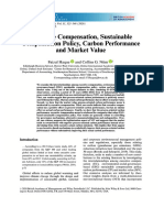 Executive Compensation, Sustainable Compensation Policy, Carbon Performance and Market Value