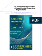 Ebook Engineering Mathematics For Gate 2Nd Edition Kaushlendra Kumar and Rajesh Ram Online PDF All Chapter