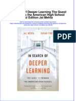 in Search of Deeper Learning The Quest To Remake The American High School 1St Edition Jal Mehta Online Ebook Texxtbook Full Chapter PDF