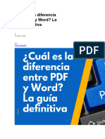 Cuál Es La Diferencia Entre PDF y Word