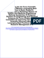 Download Improving The Air Force Scientific Discovery Mission Leveraging Best Practices In Basic Research Management A Workshop Report 1St Edition And Medicine Engineering National Academies Of Sciences Divisi online ebook  texxtbook full chapter pdf 