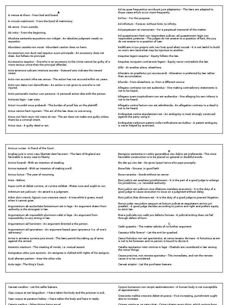 Legal MaxiMS Precedent Legal Concepts