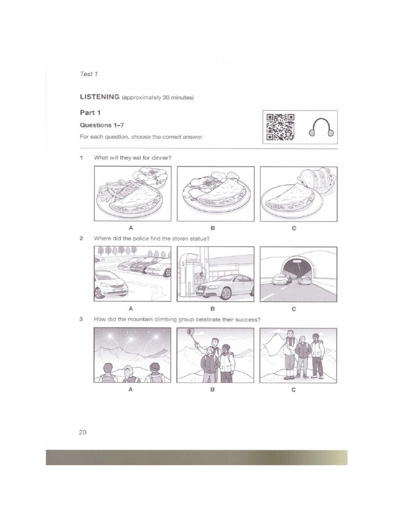 Listening Test 1 Pdf