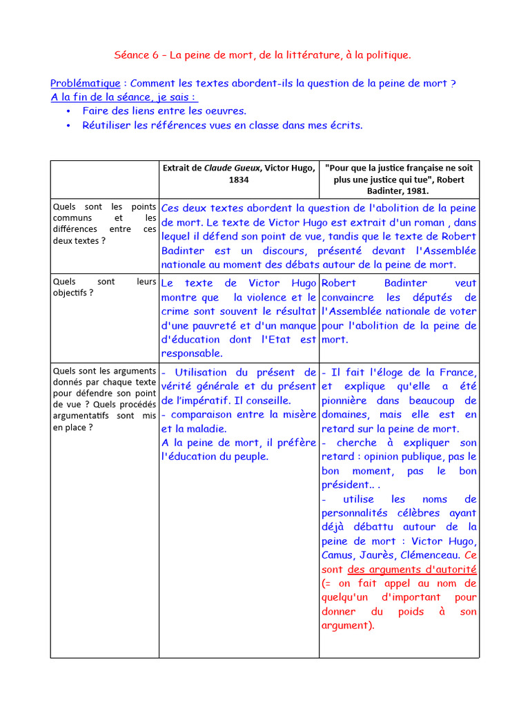 Peine de mort : Hugo vs Badinter | PDF | Peine capitale | Victor Hugo