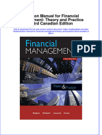 PDF Solution Manual For Financial Management Theory and Practice Third Canadian Edition Online Ebook Full Chapter