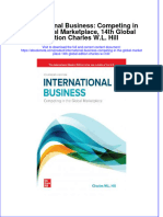 Ebook International Business Competing in The Global Marketplace 14Th Global Edition Charles W L Hill Online PDF All Chapter