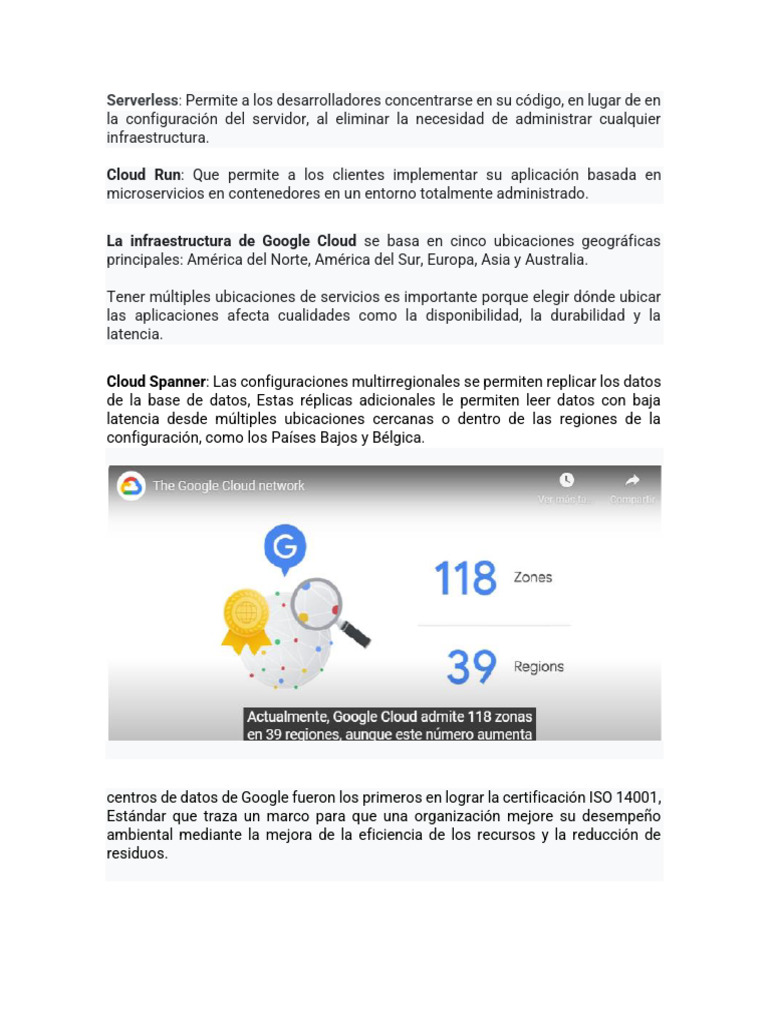 Fundamentos de la Infraestructura de Google Cloud | PDF | Computación ...