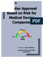 Supplier Approval Based On Risk For MedTech Companies