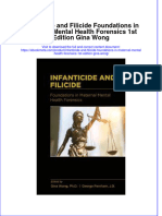 Infanticide and Filicide Foundations in Maternal Mental Health Forensics 1St Edition Gina Wong Online Ebook Texxtbook Full Chapter PDF