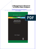 Innovation Management A Research Overview 1St Edition Mark Dodgson Online Ebook Texxtbook Full Chapter PDF