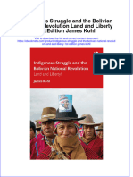 Ebook Indigenous Struggle and The Bolivian National Revolution Land and Liberty 1St Edition James Kohl Online PDF All Chapter