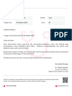 Informasi Pasien: Adrie Rafi Aqila Male 15 Februari 2003 20