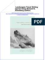 Inscribed Landscapes Travel Writing From Imperial China Richard E Strassberg Editor Online Ebook Texxtbook Full Chapter PDF