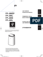 FP-J80E FP-J80EV FP-J80EP FP-J80L FP-J60E FP-J60L: Air Purifier Operation Manual